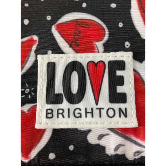 BRIGHTON NWT BLACK RED CANVAS HEART PRINT TRAVEL JEWLERY BOX - Picture 16 of 16